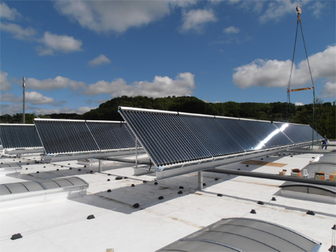 Installation of solar thermal solution at Zehnder paintshop in Switzerland