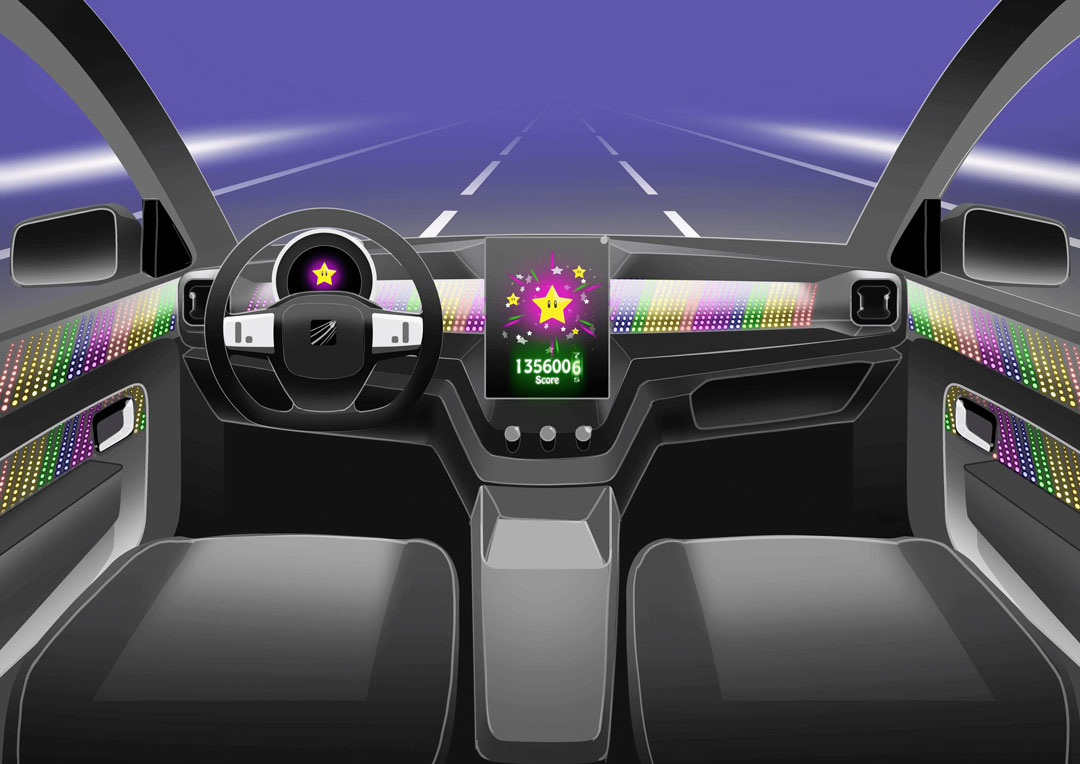 Abbildung 2: Licht und Farbe für das Erlebnis im Kleinwagen. (© Fraunhofer IAO)